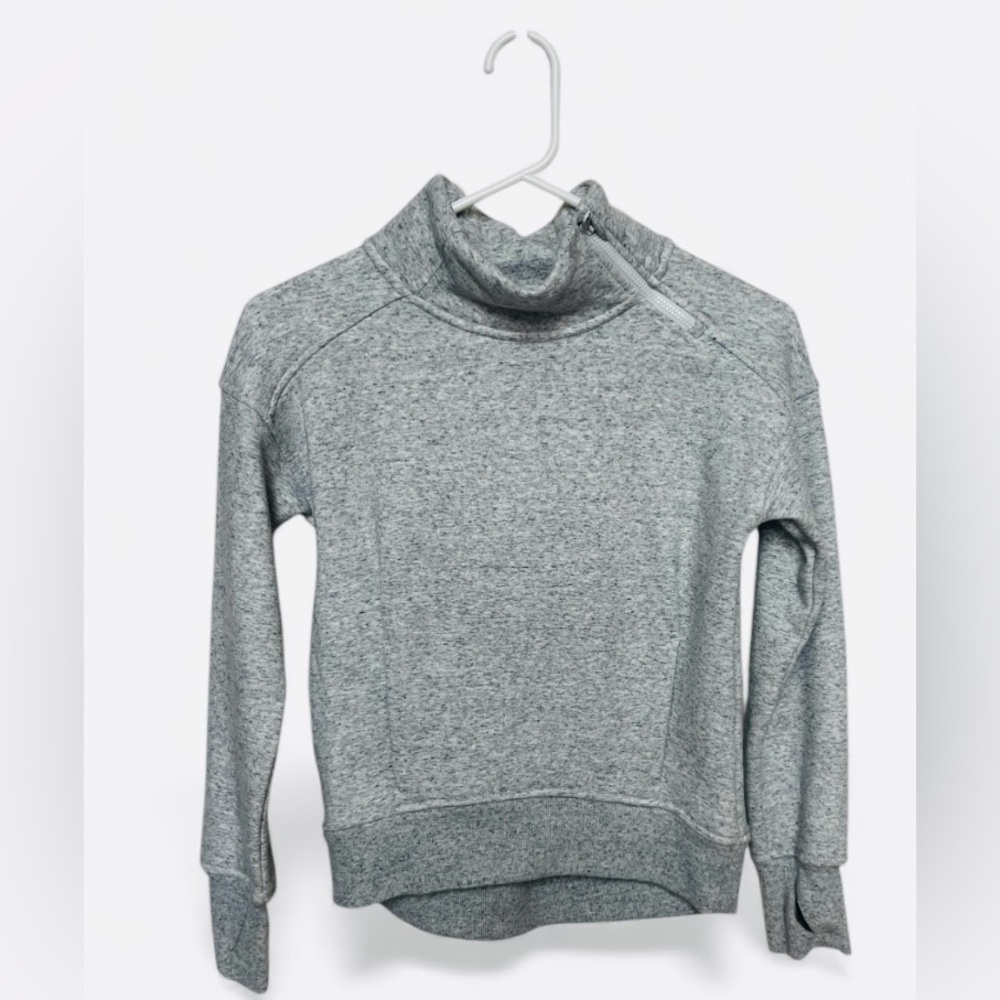All in Motion Girls 1/4 Zip Pullover Sweatshirt Heather Gray Size M (7/8)